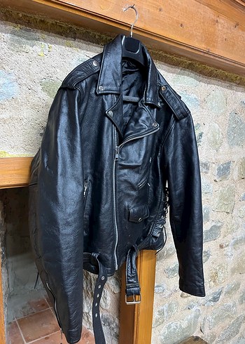 xl Beden siyah Renk Deri Biker Ceket