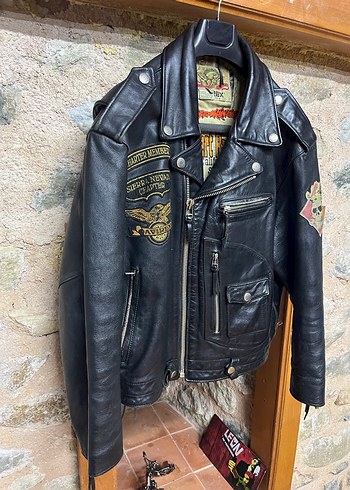 l Beden Avirex Deri Biker Ceket