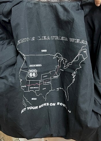 Deri Biker Ceket Route 66 - Görsel 9