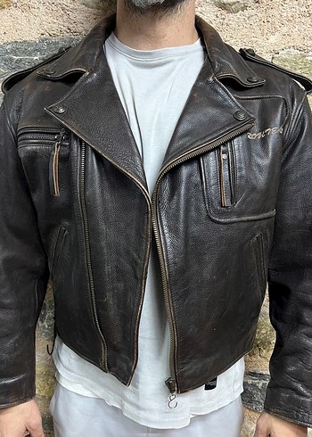 Deri Biker Ceket Route 66 - Görsel 2