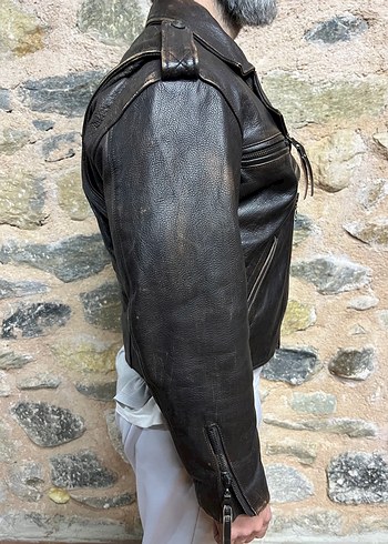 Deri Biker Ceket Route 66 - Görsel 6