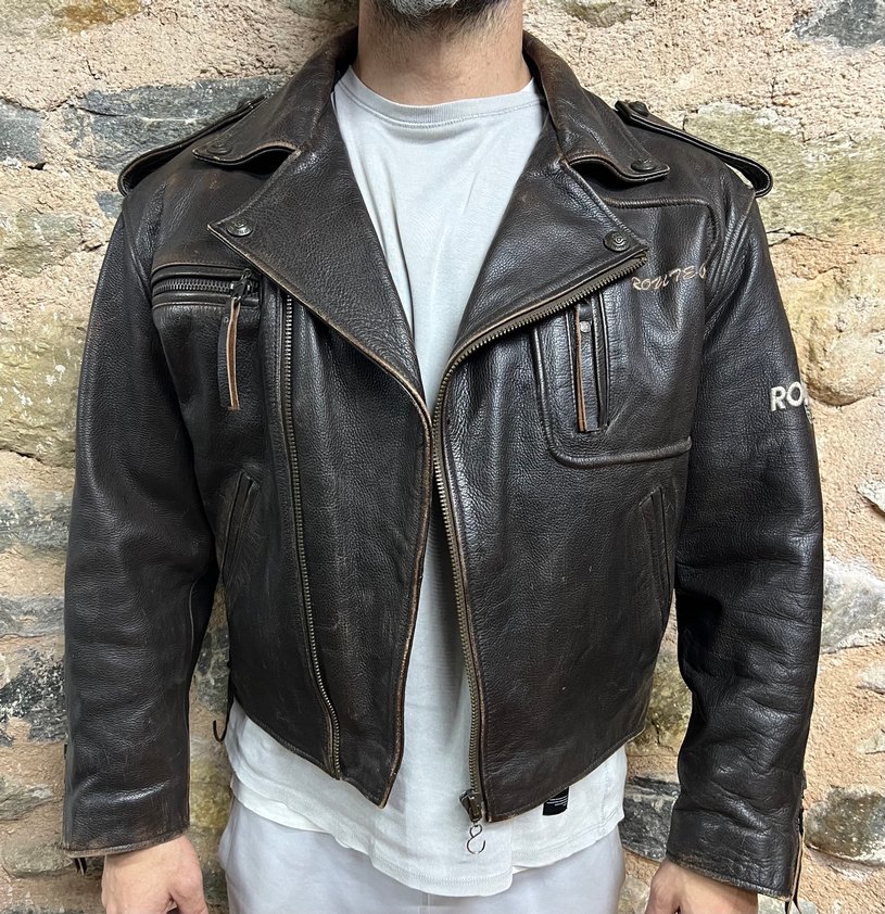 Deri Biker Ceket Route 66 - Görsel 2