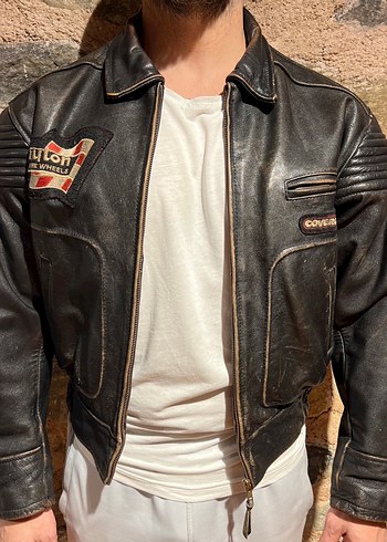 Deri Ceket Biker Skyjacker - Görsel 6