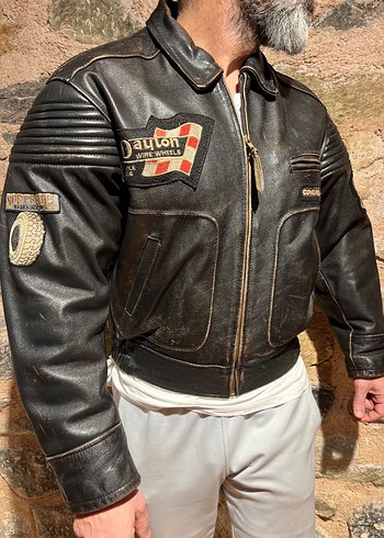 Deri Ceket Biker Skyjacker - Görsel 5