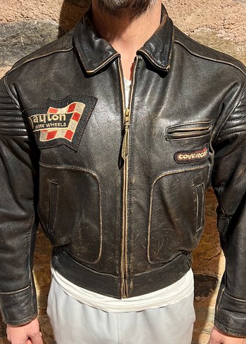 Deri Ceket Biker Skyjacker - Görsel 2