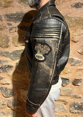 Deri Ceket Biker Skyjacker - Görsel 8