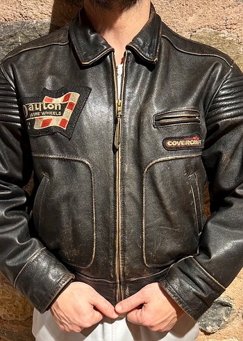 Deri Ceket Biker Skyjacker - Görsel 3