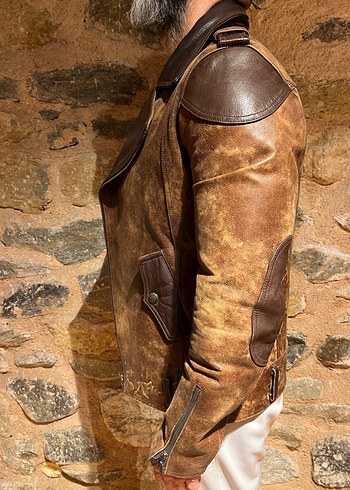 Deri Biker Ceket Route 66 - Görsel 6