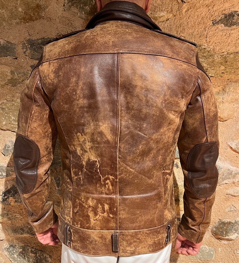 Deri Biker Ceket Route 66 - Görsel 3