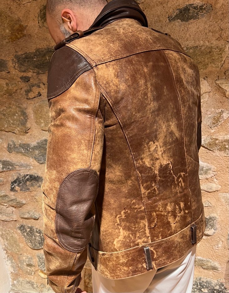 Deri Biker Ceket Route 66 - Görsel 4