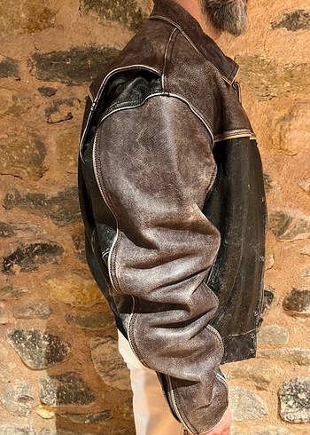 Harley Davidson Biker Deri Ceket - Görsel 7