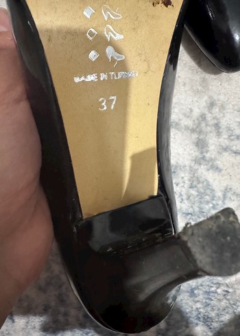 Siyah Parlak Stiletto Kadın Ayakkabı - Görsel 2