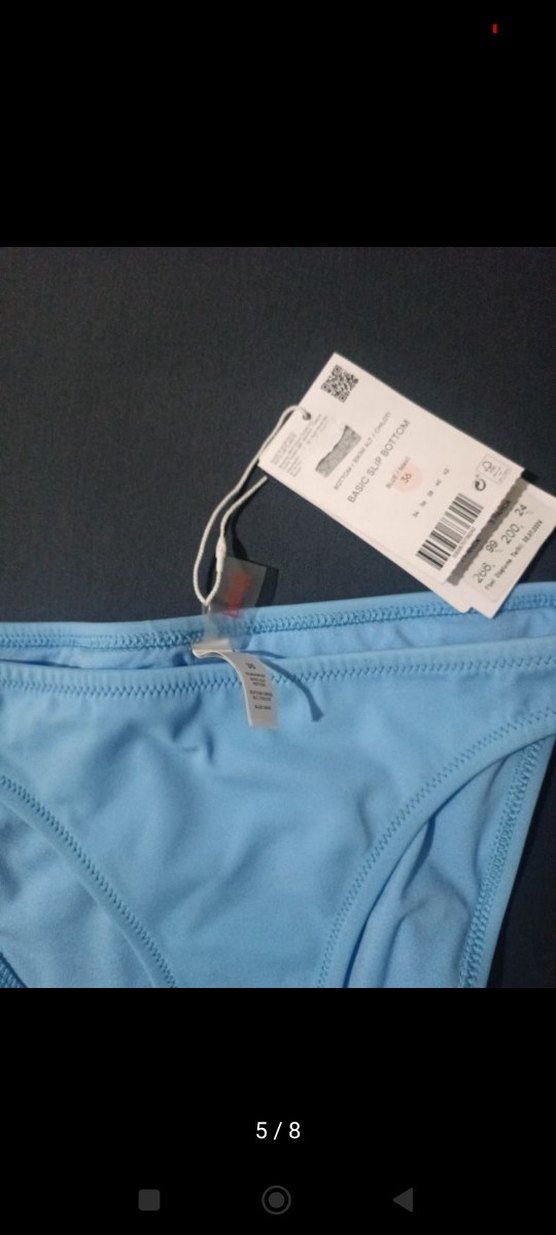 Mavi Kadın Bikini Altı, Mini Kesim - Görsel 2