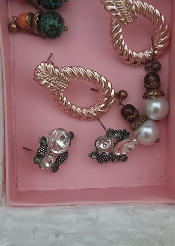 Diğer Bohem Mini Boncuklu Çok Renkli Küpe