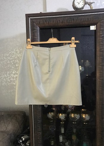 Basic Bej Mini Etek - Görsel 4