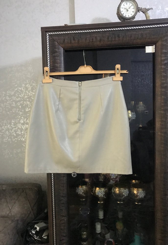 Basic Bej Mini Etek - Görsel 4