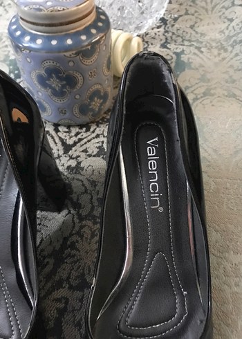 Klasik Siyah Rugan Stiletto Kadın Ayakkabı - Görsel 5