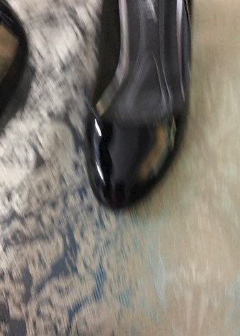 Klasik Siyah Rugan Stiletto Kadın Ayakkabı - Görsel 3