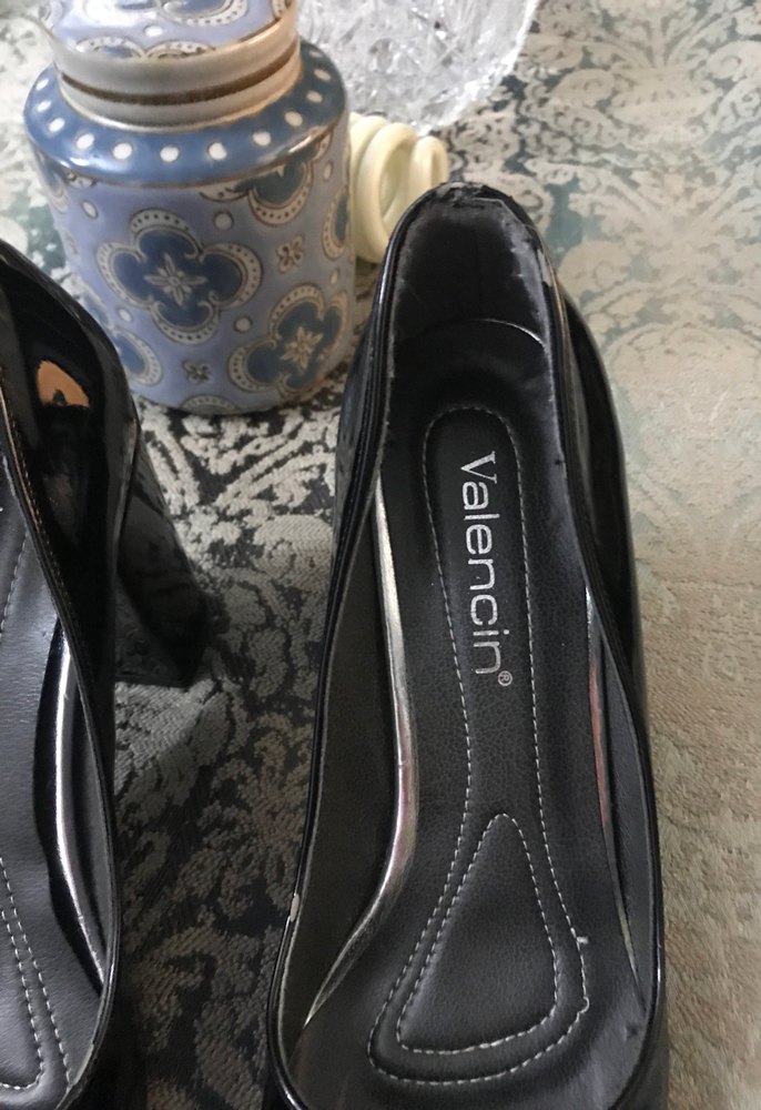 Klasik Siyah Rugan Stiletto Kadın Ayakkabı - Görsel 5