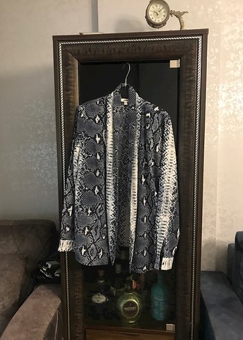 Yılan Desenli Uzun Kollu Kadın Ceket - Görsel 9