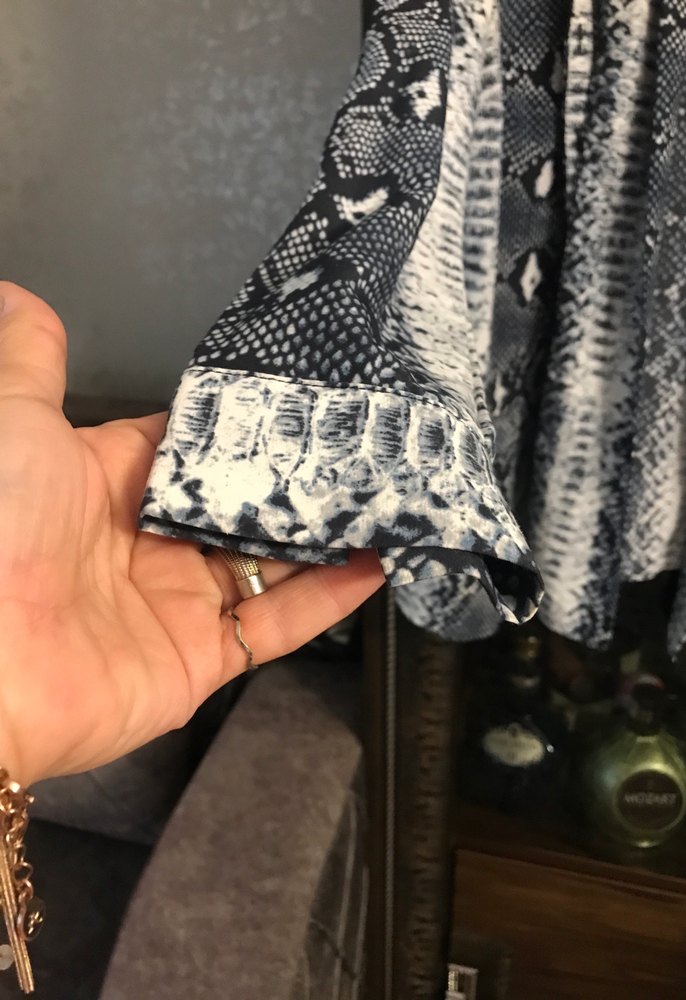 Yılan Desenli Uzun Kollu Kadın Ceket - Görsel 5