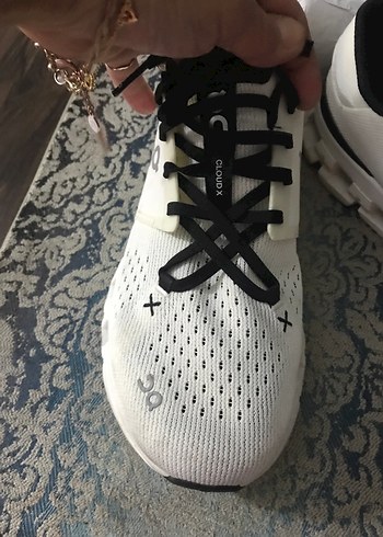 Beyaz Bağcıklı Stiletto Topuklu Sneakers - Görsel 8