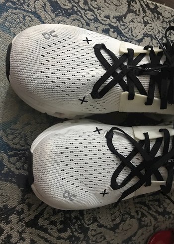 Beyaz Bağcıklı Stiletto Topuklu Sneakers - Görsel 3