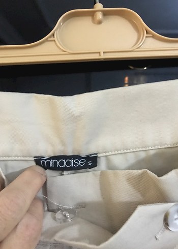 Bej Kadın Kemerli Kumaş Pantolon - Görsel 2