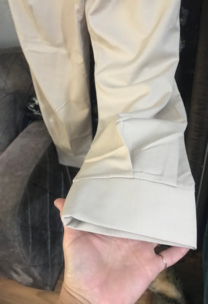 Bej Kadın Kemerli Kumaş Pantolon - Görsel 3