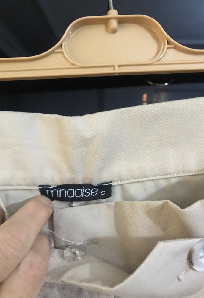 Bej Kadın Kemerli Kumaş Pantolon - Görsel 2