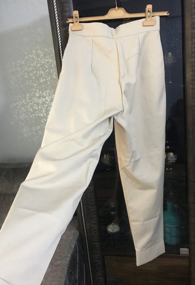 Bej Kadın Kemerli Kumaş Pantolon - Görsel 5