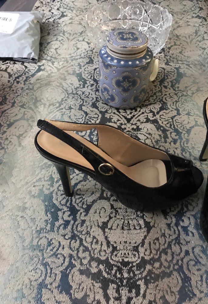 Siyah Parlak Yılan Desenli Tokalı Stiletto - Görsel 2