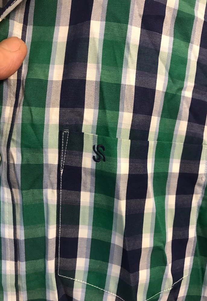 Erkek Yeşil Kareli Uzun Kollu Gömlek - Görsel 4