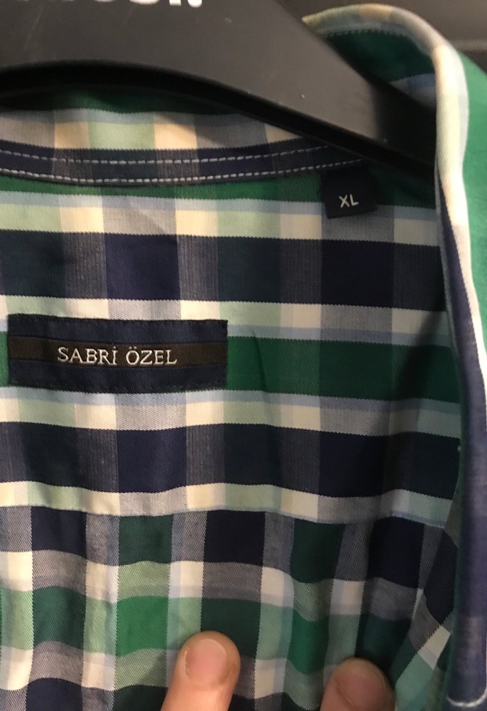 Erkek Yeşil Kareli Uzun Kollu Gömlek - Görsel 3