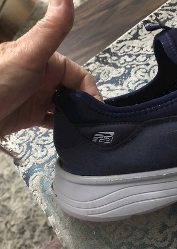 Mavi Gri Kadın Dolgu Topuk Spor Ayakkabı - Görsel 3