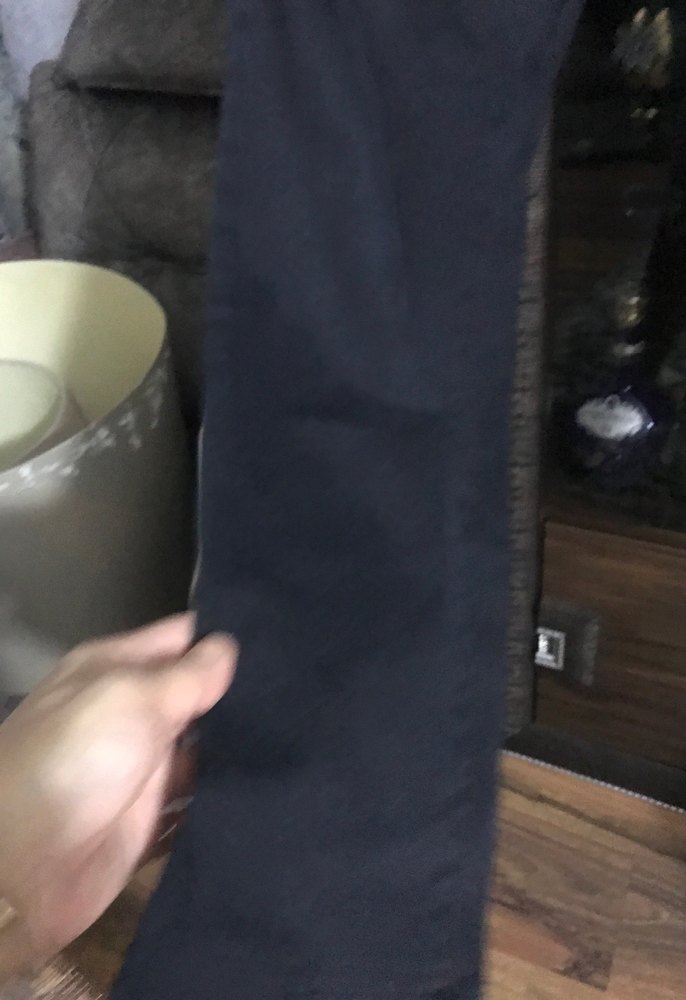 Siyah Kadın Kot Pantolon, Kemerli, Normal Boy - Görsel 2