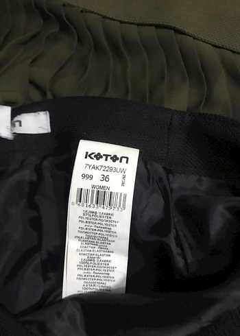 Kadın Haki Mini Pilili Etek - Görsel 9