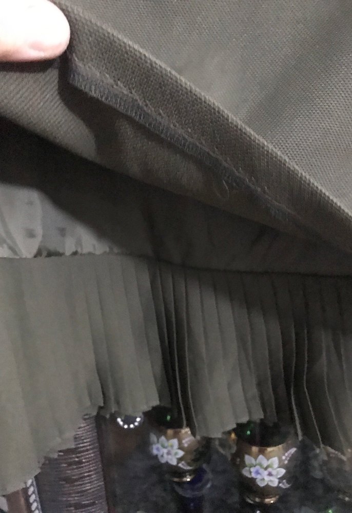 Kadın Haki Mini Pilili Etek - Görsel 2