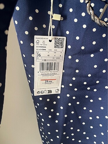 s Beden lacivert Renk MANGO YENİ SEZON PANTOLON