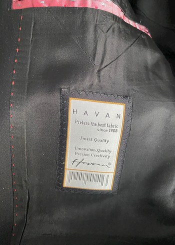 HAVAN - Düğmeli Siyah Erkek Ofis Takım Elbise Ceketi - Görsel 5