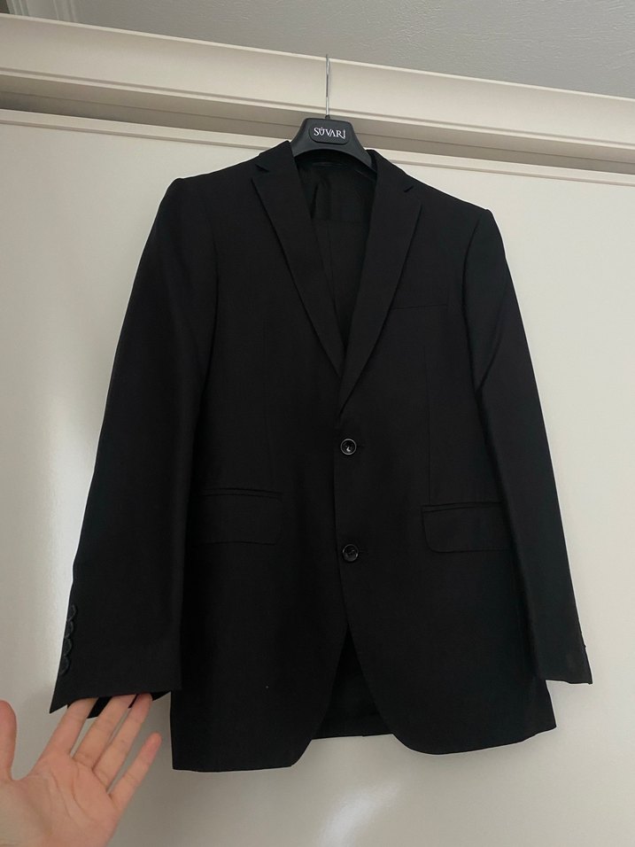 HAVAN - Düğmeli Siyah Erkek Ofis Takım Elbise Ceketi - Görsel 2