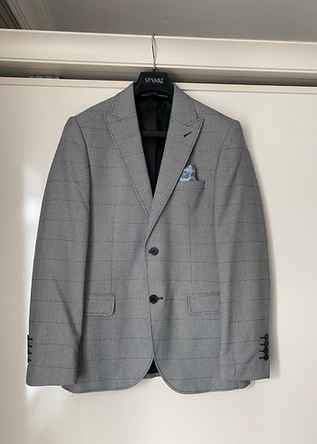 SÜVARİ MARKA Gri Erkek Yelekli Takım Elbise, Düğmeli - Görsel 6