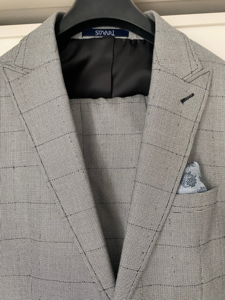 SÜVARİ MARKA Gri Erkek Yelekli Takım Elbise, Düğmeli - Görsel 2