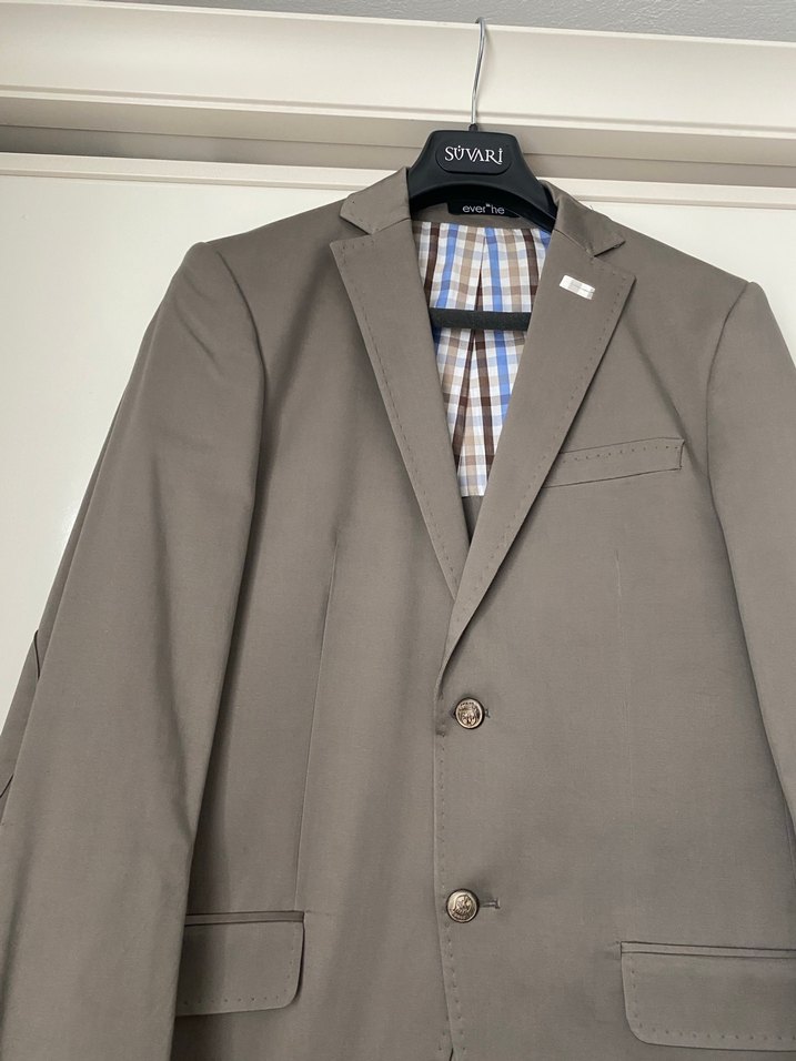 Sütlü Kahve Blazer Erkek Regular Fit Düğmeli Ceket - Görsel 2