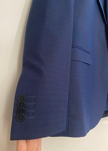 SÜVARİ - Düğmeli Mavi Erkek Takım Elbise - Görsel 4