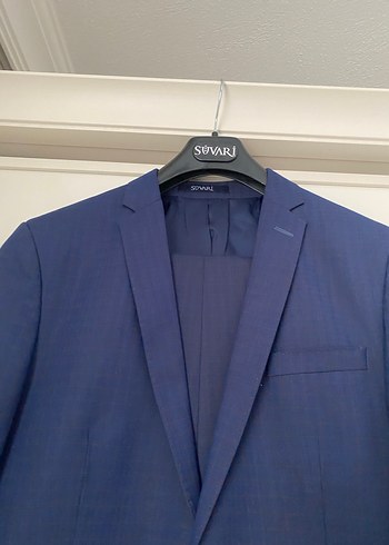 SÜVARİ - Düğmeli Mavi Erkek Takım Elbise - Görsel 3