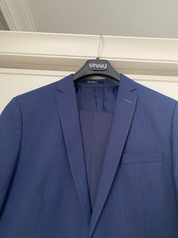 SÜVARİ - Düğmeli Mavi Erkek Takım Elbise - Görsel 3