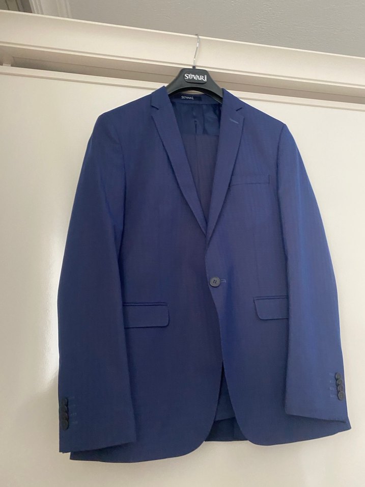 SÜVARİ - Düğmeli Mavi Erkek Takım Elbise - Görsel 2