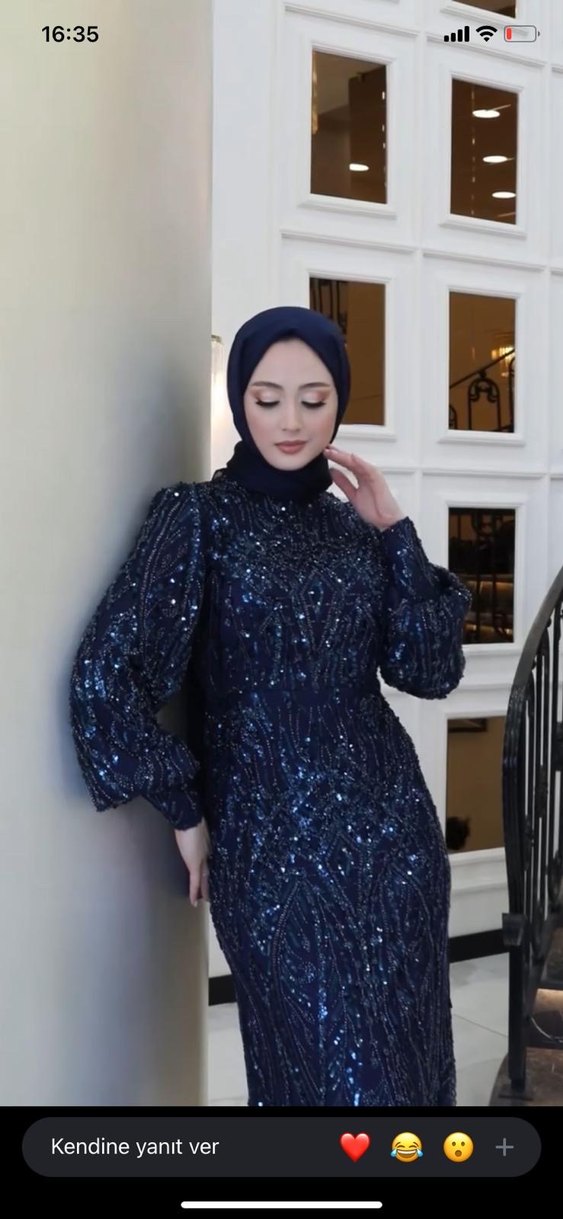 GAMZE ÖZKUL - TAŞLI TESETTÜR ABİYE - Görsel 3