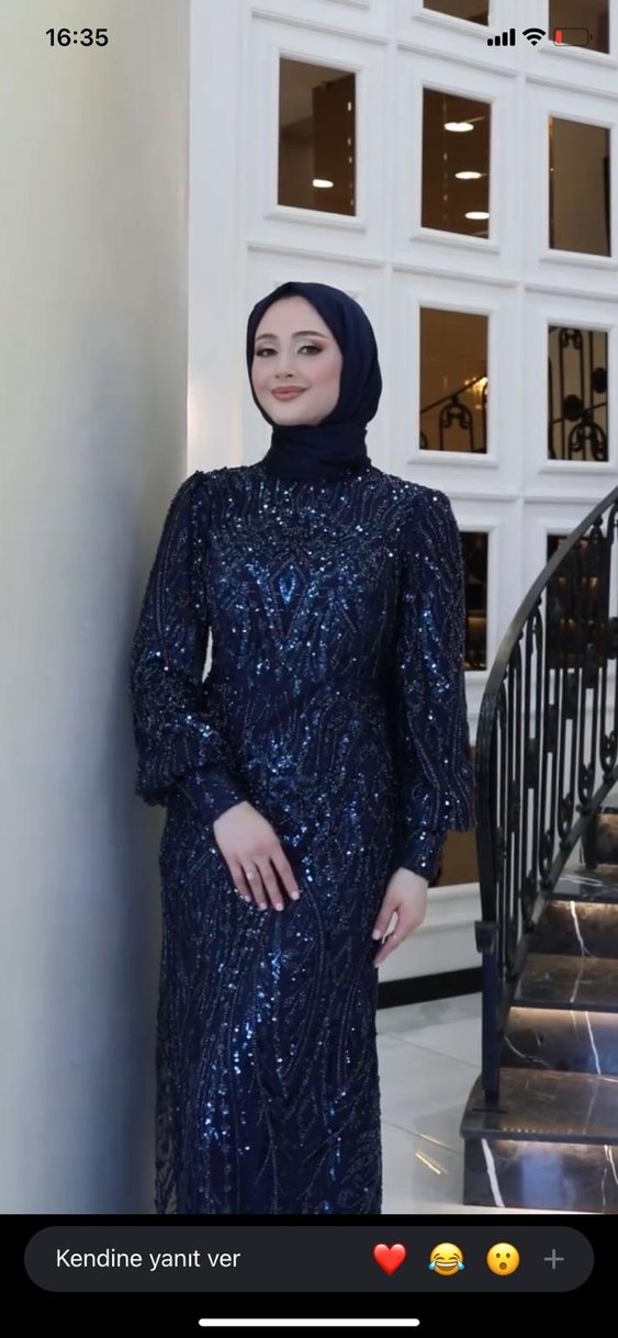 GAMZE ÖZKUL - TAŞLI TESETTÜR ABİYE - Görsel 2